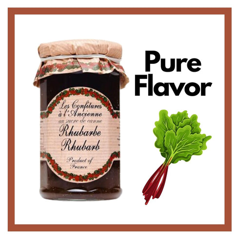 Les Confitures a l'Ancienne 9 oz Rhubarb Jam Andresy All natural French jam pure sugar cane jar Confitures a