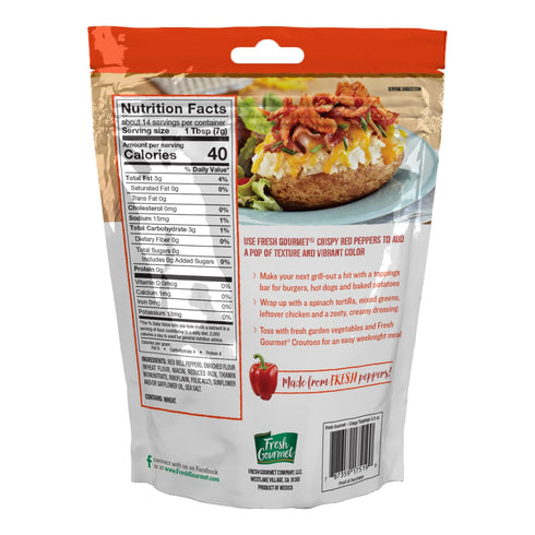 (3.5 (Pack 8) Fresh Gourmet Crispy Red Peppers Crunchy Snack and Salad Topper Ounce