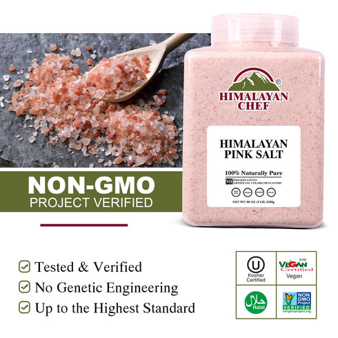 5 lbs, 84 Pack 2 Himalayan Chef Pink Himalayan Salt, Fine Grain - Organic Food Graded Pink Salt with Rich Minerals