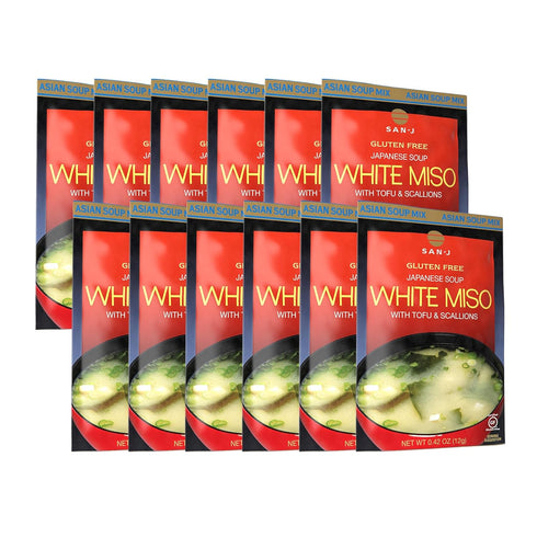 San-J - White Miso Soup - Authentic Japanese Soup Mix - 0.42