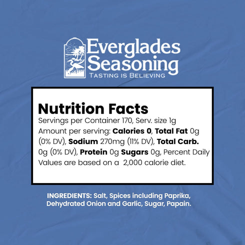 6oz Everglades Fish & Chicken Seasoning For Shrimp, Fish, Crab, Lobster & Poultry Use in Batter, Boils, or Sprinkle
