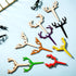 30 Pieces Antler Cupcake Toppers, Wooden Reindeer Cake Topper for Christmas, Rustic Birthday Party Favors