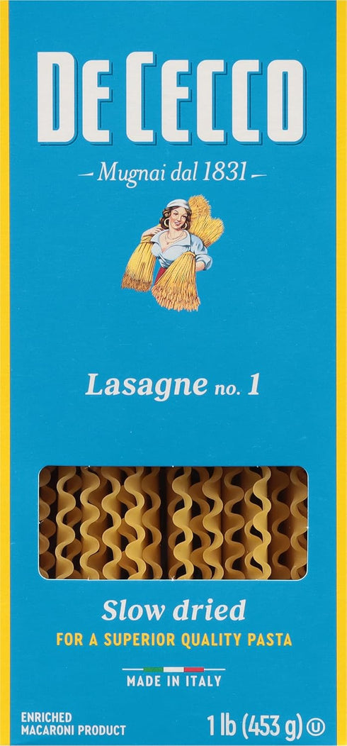 No.1, 1 De Cecco Semolina Pasta, Lasagne Pound