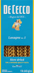No.1, 1 De Cecco Semolina Pasta, Lasagne Pound