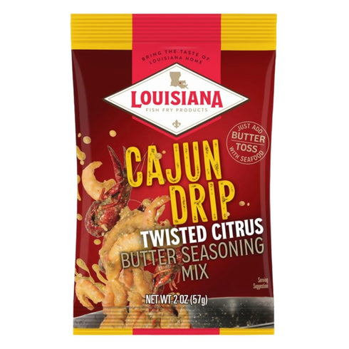 2oz Pack Louisiana Fish Fry Cajun Drip Bag - Seafood Seasoned Butter Sauce - Elevate your boiled seafood game