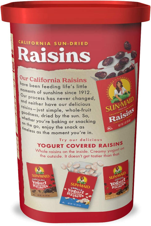 23 Sun-Maid California Raisins | Ounce | Whole Natural Dried Fruit | No Artificial Flavors | Non-GMO | Vegan