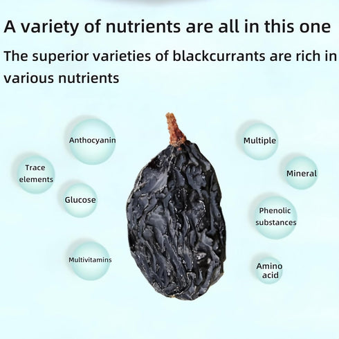 SYZJMWDY Packaging (200 Dehydrated Dried Blackcurrants - Large-sized Black currants, No Added Sweeteners | Resealable