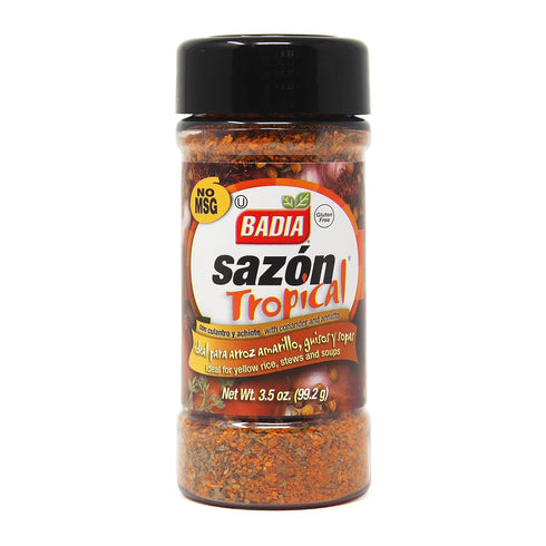 Badia Sazón Tropical W/ Annatto & Coriander, 3.5 Oz (Pack Of 8)