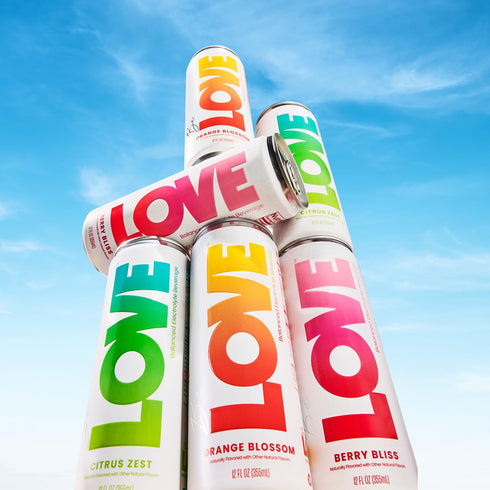 12oz 12ct) Be LOVE Lightly Flavored Electrolyte Beverage with Magnesium, Potassium & Sodium - Purified Still Beverage