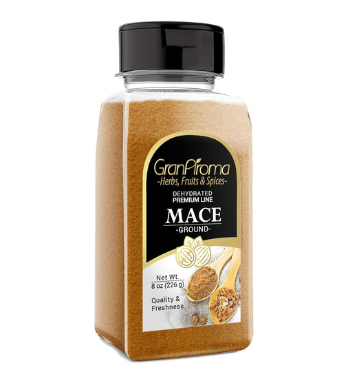 GranAroma Ground Mace, 8 oz Warm Spice from Nutmeg, Ideal for Curries & Desserts