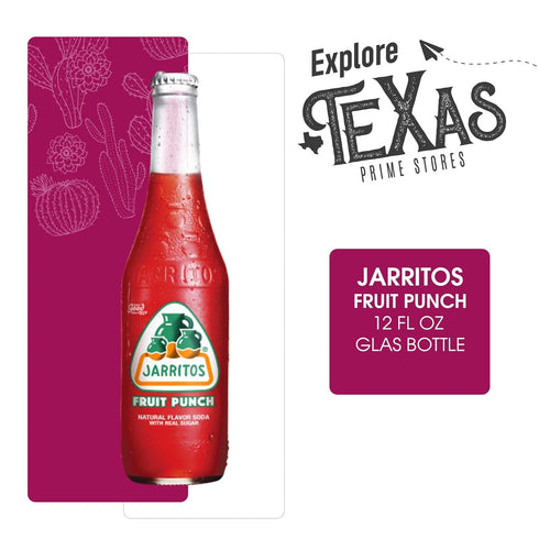 12-Pack 12 oz 100% Jarritos of Fruit Punch Mexican Soft Drink Glass Bottle fl Made with Natural Sugar