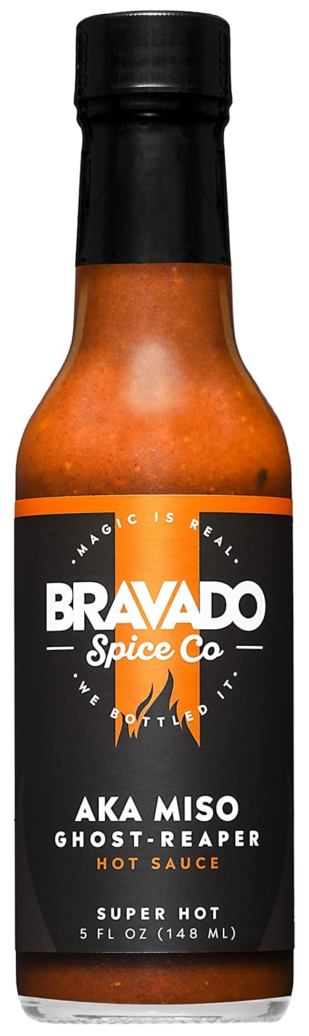 Aka Miso Ghost Reaper Hot Sauce By Bravado Spice FEATURED ON HOT