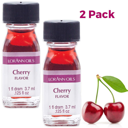 LorAnn Oils Super Strength Flavoring - Cherry, Pack of 2, 0.125 fl oz - 4X Stronger for Candy Making
