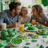 LEBERY 8 Oz Jimmies St. Patrick's Day Sprinkles Green Sprinkles for Cake Decorating White Green Mix Edible Mini Sugar