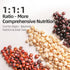 1:1:1 31.7 oz Tri-Color Quinoa, White Red Black Quinoa Grain for Salads, Bowls and Side Dishes, Blend, Jar