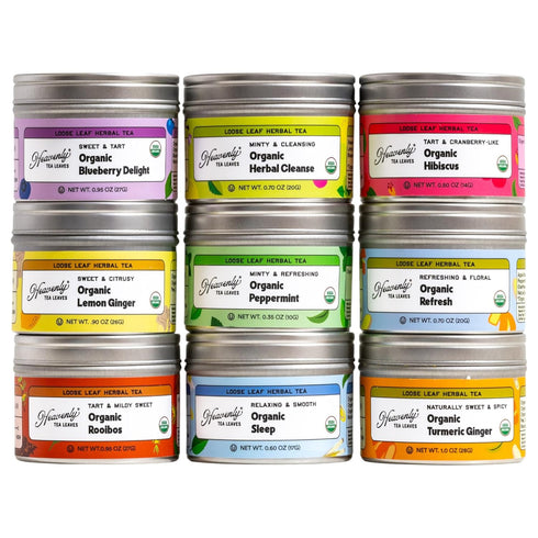 Set 90 9 Pack Immune Heavenly Tea Leaves Organic Herbal Loose Leaf Tea Sampler Gift (Approx. Cups) | Naturally