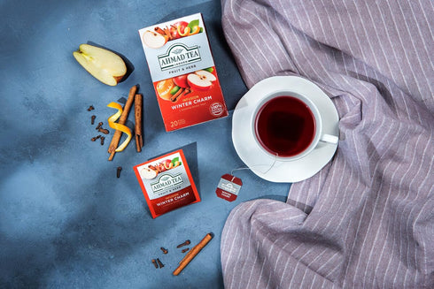 Ahmad Tea Herbal Tea 'Winter Charm' - Apple, Cinnamon, & Orange Peel, 20 ct (Pack of 1) - Decaffeinated, Sugar-Free