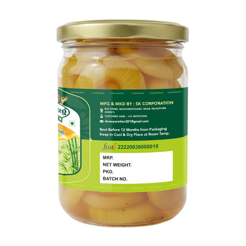 Growing Villagers 600g (21.16 oz) Bamboo Murabba in Honey | Ready to Eat Bamboo Shoots Sweet Preserve | Fiber Rich