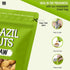 2 lb 100% Oh! Nuts Brazil Nuts, Raw, Unsalted, No Shell, Whole in Resealable Bag Natural Nuts, Rich in Selenium Vegan