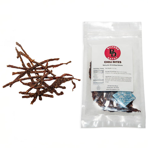 2oz (3 Pack) Biltong Depot Chili Bites - | Thin Sliced Air-Dried Beef Sticks | Spicy Beef Jerky Snack | High Protein |