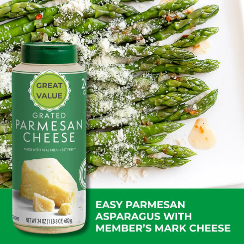 1lb 8 oz Grated Parmesan Cheese Premium Aged Parmesan, Ready-to-Use, Perfect for Pasta, Pizza, Salads, and More No