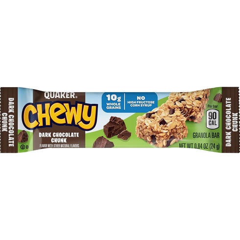 3 Pack, 0.84oz (30 Pack) Quaker Chewy Granola Bars, Flavor Variety Individually Wrapped Bars