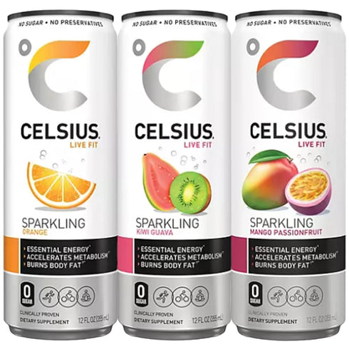 BETRULIGHT Pack (12 oz., 6 Celsius Essential Energy Sparkling Variety fl. pk.)