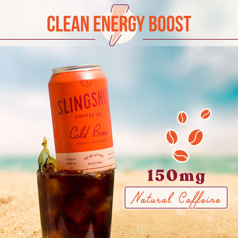 12-Pack 150 10 oz Organic Cold Brew Coffee, Single Origin Ethiopian Unsweetened Black Coffee, Clean & Bright Flavor, mg