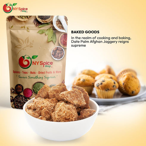 3 NY Spice Shop Afghan Jaggery Gur - Pound Natural Sugar Cane Sweetener and Date Palm Style Sweetener - Traditional