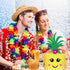 Palksky Glitter Big Pineapple Cake Topper Set, Tropical Hawaiian Aloha Luau Themed Party Decoration (6.8x5.8inch)