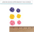 Set, 24 Count Global Sugar Art Edible Royal Icing Pink, Lavender and Yellow Rose Two sizes, for Cake and Cupcake