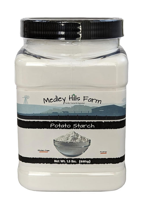 Potato starch gluten free by Medley hills farm 1.5 lbs. in Reusable