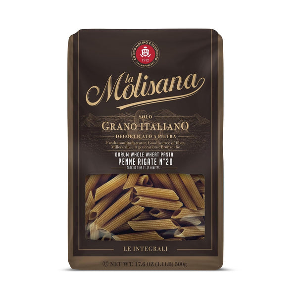 La Molisana Penne Ziti Rigate Whole Wheat FQ 20, 1 Pound (Pack of 12)