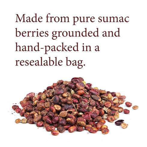 The Spice Way - Pure 100% Sumac Spice Seasoning Powder, 8 oz, No Salt, No GMO, No Irradiation (Resealable Bag)