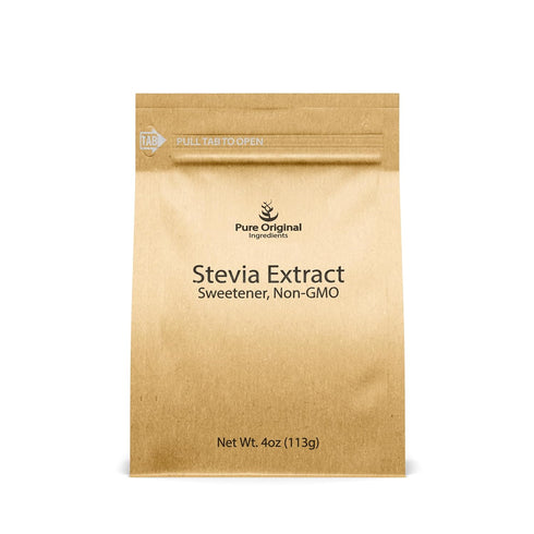 Pure Original Ingredients Stevia Extract 4oz, Zero Calorie Sweetener, Much Sweeter than