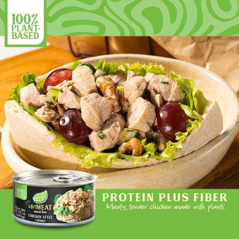 3 pack unMEAT Plant Based Meat | Easy to Prepare Plant Based Protein | Vegan Meat with Less Calories, Chicken Style