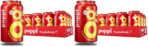 POPPI Sparkling Prebiotic Soda, Beverages w/Apple Cider Vinegar, Seltzer Water & Fruit