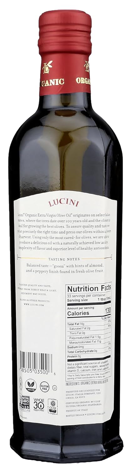 500 mL (Pack 1)) Lucini, Extra Virgin Olive Oil Collection (Premium Select Organic