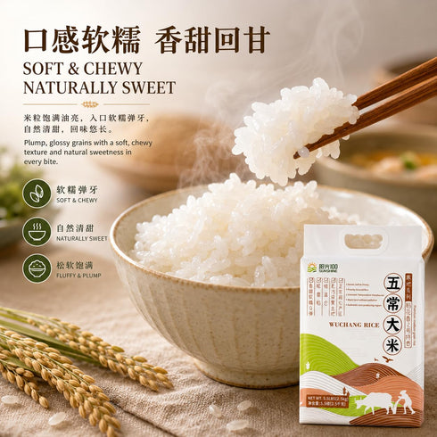Generic No.2 2 5.5 lb Wuchang Daohuaxiang Premium Aromatic Japonica from Wuchangs Famous Black Soil Rare Harvest, Soft