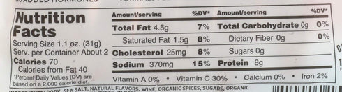 2.6 Creminelli, Original Salami Minis, Ounce