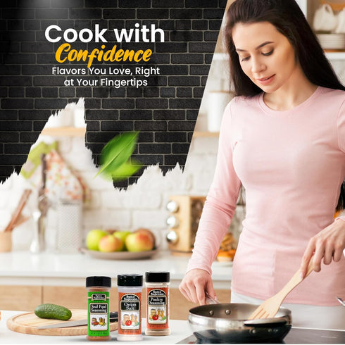 D.F. LUXURY 12 Set Spice Supreme - Seasonings and Spices for Cooking - Piece Spice Supreme Gift Plus Measuring Spoon