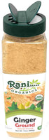 14oz (400g) Rani Organic Ginger (Adarak) Powder Ground, Spice PET Jar ~ All Natural | Vegan | Gluten Friendly | NON-GMO