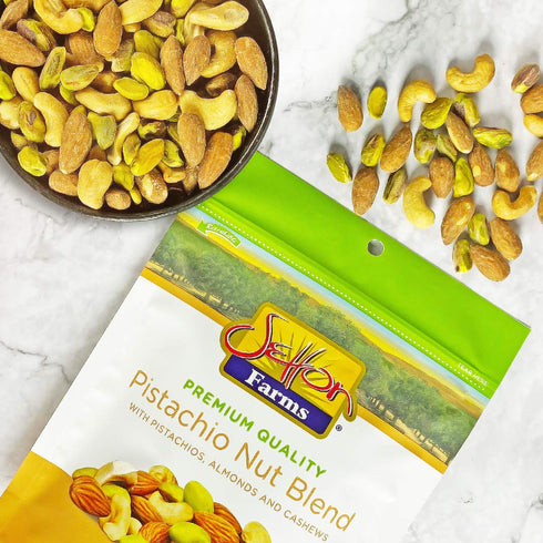 Setton 8 oz Farms Pistachio Nut Blend Value Bag with Almonds, Pistachios and Cashews, Resealable Pouch