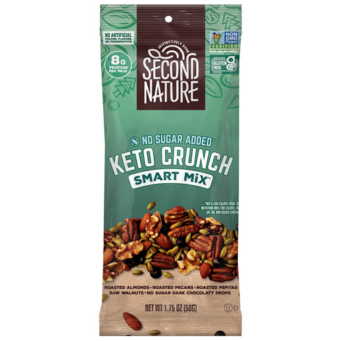 Second Nature Keto Crunch Smart Snack Mix, 1.75 oz Individual Packs (Pack