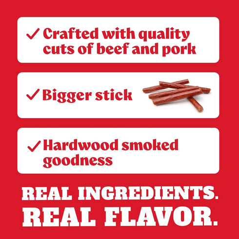 Summer 1 oz 15 Count Pack YUMBO Original Mini Sausage Sticks, High Protein Snacks, Gluten-Free, Low Carb, Keto