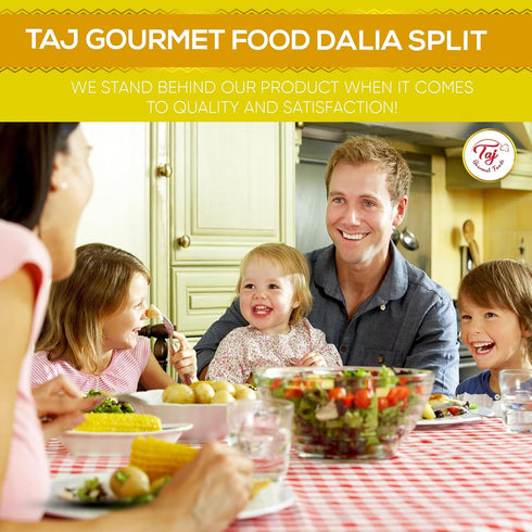 TAJ Gourmet Foods (14oz) TAJ Premium indian Dalia Split (Roasted Split Chickpeas Daliya)