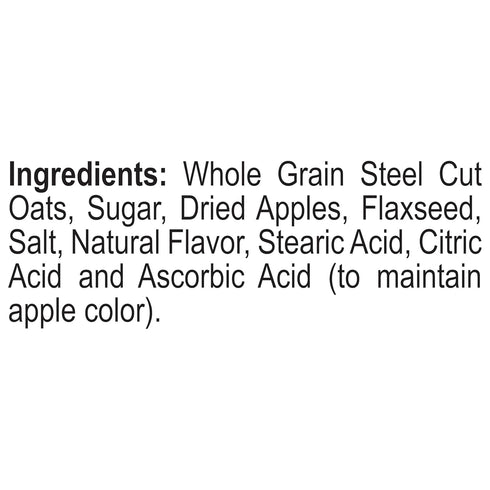 Packets, 12.3 OZ 10 (Pack 6) Better Oats Steel Cut Instant Oatmeal Apples and Cinnamon Flavor with Flax Seeds and Whole