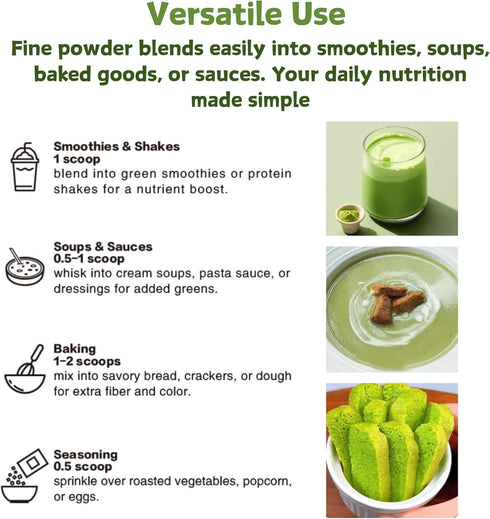 Nat Flav 100% 10.5oz (300g) |100 Pure Kale Powder | | No Sugar Added | Gluten-Free & Additives-Free | Non-GMO Servings
