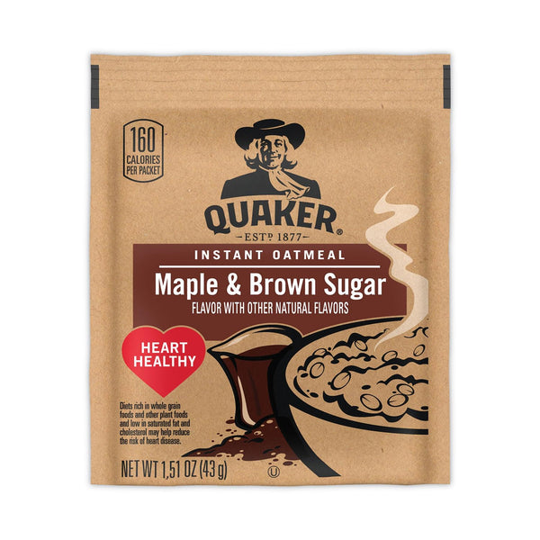 Quaker Instant Oatmeal Cereal, Maple and Brown Sugar, (40-1.51 oz packets) 60.6