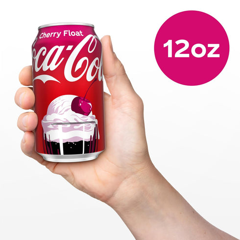 12 oz, 12 Pack Coca-Cola Cherry Float Soda Soft Drink Cans, fl